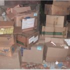 Los fármacos fueron llevados en cartones.