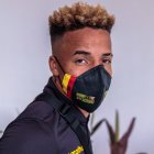 Byron Castillo en su viaje a Brasil para el debut en Copa Libertadores.