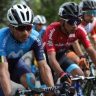Segundo Navarrete (i) es el mejor de los ecuatorianos en la Vuelta a Colombia.