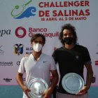 La dupla conformada por Diego Hidalgo (i) y Skander Mansouri cayó en la final ante Miguel Reyes-Varela y Fernando Romboli.
