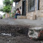 La víctima estaba en este lugar cuando fue acribillada.