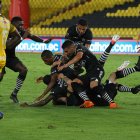 La alegría canaria con el gol de Leonel Quiñónez, que lo deja papelito para enfrentar a Boca Juniors y después el Clásico del Astillero.