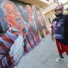 Raúl Cela le rinde un homenaje póstumo a Jesús Fichamba realizando un mural.