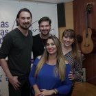Los hermanos Parra durante los ensayos para el concierto.
