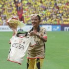 Año 2017, María Malagón recibió un homenaje en la cancha del Monumental.