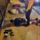 Los tres sujetos fueron llevados a flagrancias.