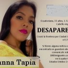 Así se registra la búsqueda de Johanna Tapia, desaparecida en la frontera entre México y Estados Unidos.