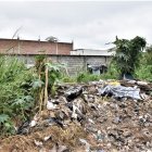 En este terreno fue encontrada malherida Lisbeth Bonilla.