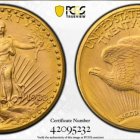 Las dos caras de la moneda más cara del mundo, que fue vendida por casi 2 millones de dólares.