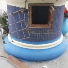 Así quedó el lugar después de la irrupción de los pillos.