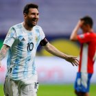Messi llegó a los 34 años y lo festejo concentrado con Argentina.