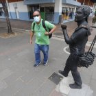 Según el Municipio de Guayaquil, ya están trabajando en la reparación de   la estatua.