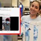 Todo vale en el fútbol y Mariapaz Maldona ya tiene su camiseta para el partido de Ecuador vs Argentina en Copa América.