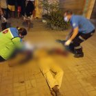 El hombre cayó aproximadamente diez metros.