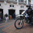La Policía dispuso más motorizados para brindar seguridad en el Centro Histórico.