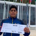 David Farinango con el boleto a Tokio que consiguió en el clasificatorio de Portugal. Su estreno en los Olímpicos será el 5 de agosto.