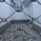 Así permaneció durante la pandemia uno de los baños del Malecón 2000: cerrado.