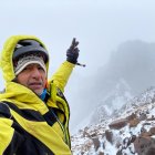 Iván Vallejo, en momento del ascenso al refugio Carrel en el año 2017.
