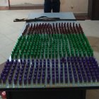 Parte de las municiones halladas en la vivienda.