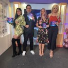 Durante el debut de Marián en el programa, con Yuleysi Coca, Dieter Hoffmann y Arianna Mejía.