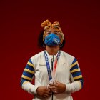 La joven, de 24 años, agradeció a su madre y Dios por haber alcanzado la medalla de plata en Tokio 2020.