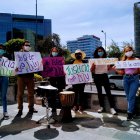 Los familiares y amigos de la víctima hicieron un plantón en las afueras del Complejo Judicial Norte.