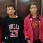 Los cuatro individuos que trataron de escapar de la Policía durante un control rutinario. Uno de ellos tenía revólver.