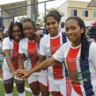 Desde la izquierda: las hermanas Mabel y Brenda Estupiñán, Jazmín Olave y Brenda Cagua.