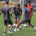 Barcelona volvió a los entrenamientos esperando el partido de Copa Libertadores.