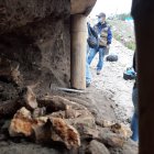 La osamenta encontrada en Sicalpa Viejo, antes de ser rescatada.