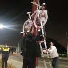 La bicicleta fue puesta como homenaje al ciclista fallecido.