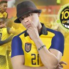 Vico C con la camiseta de Ecuador en un 5 de septiembre.