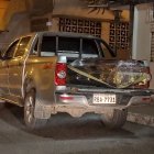 El cadáver de Miguel Bajaña fue trasladado a la morgue de Babahoyo.