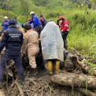 Los comuneros, con machetes, palas y moto sierras ayudaron a quitar los troncos.