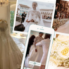 Bosquejo del diseño para el vestido de la novia.