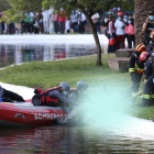 Las unidades de emergencia se demoraron cerca de dos horas en extraer el cuerpo de la laguna.