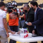 El duelo entre Barcelona y Deportivo Cuenca no se pudo disputar, por la ausencia de los árbitros.