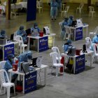 Vista general de una jornada de vacunación contra la covid-19 en Quito.