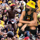 Cynthia Viteri, alcaldesa de Guayaquil en modo hincha de la Sur Oscura, el montaje que rueda en redes sociales.