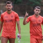 Bruno Piñatares y Emmanuel Martínez en el entrenamiento del Ídolo.