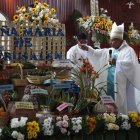 Monseñor Giovanny Pazmiño presidió el acto religioso en honor a la patrona de San Miguelito.