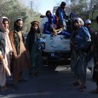 Un grupo de Talibanes, durante la reciente toma de Kabul, capital de Afganistán.