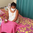 Litsy Cagua teme quedarse sola en la habitación del área de hospitalización.