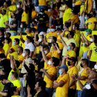 Aficionados de Barcelona despidieron al equipo entre aplausos y gracias por su participación en Copa Libertadores.