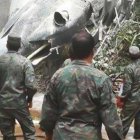 Unos de los helicópteros Dhruv caídos