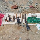 Material. Sigue el decomiso de armas y material usado para minería ilegal