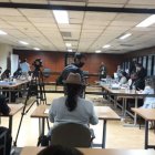 A la sala de audiencias de la Corte acudió una veintena de abogados para defender a Carrión. Entre ellos Rodrigo Collaguazo y Milton Castillo