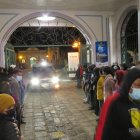 Juan Sagñay salió de la morgue acompañado de una gran caravana de familiares y amigos.