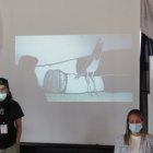 Uno de los artistas durante la presentación.