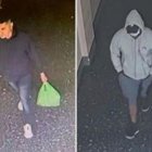 Los sospechosos fueron captados por las cámaras de seguridad de los sectores por los que caminaron. A la derecha, el ecuatoriano.